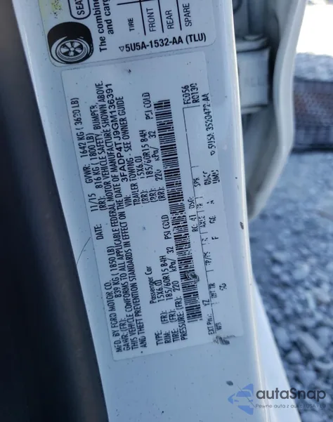 2016 Ford Fiesta S из США, поврежденный, VIN 3FADP4TJ9GM136391